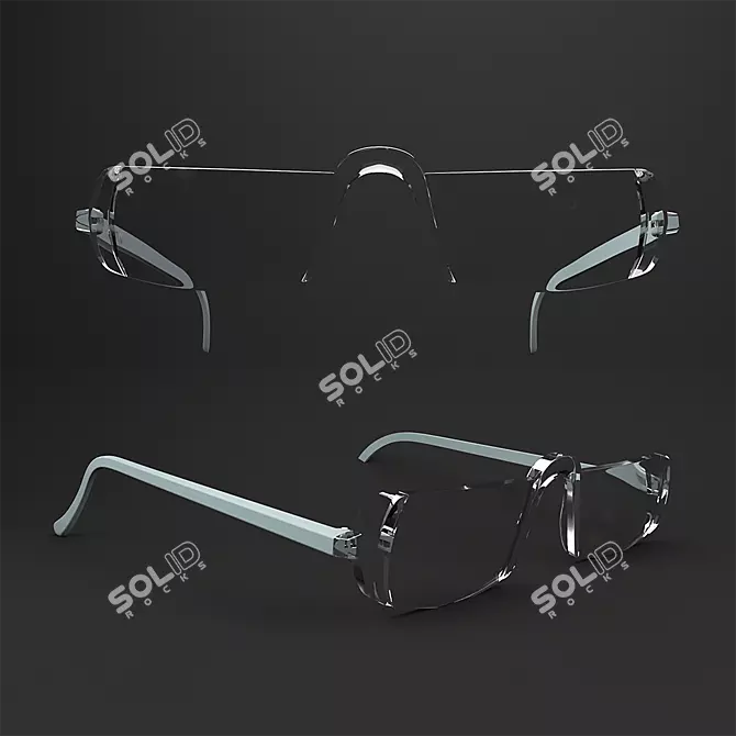 ALM-Optic Glasses: High-Quality Eyewear 3D model image 1