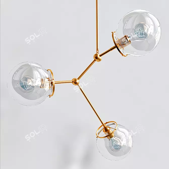 Branching Bubbles Pendant Lamp 3D model image 1