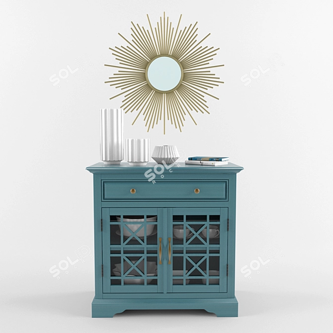 Bohemian Bliss Accent Cabinet 3D model image 2