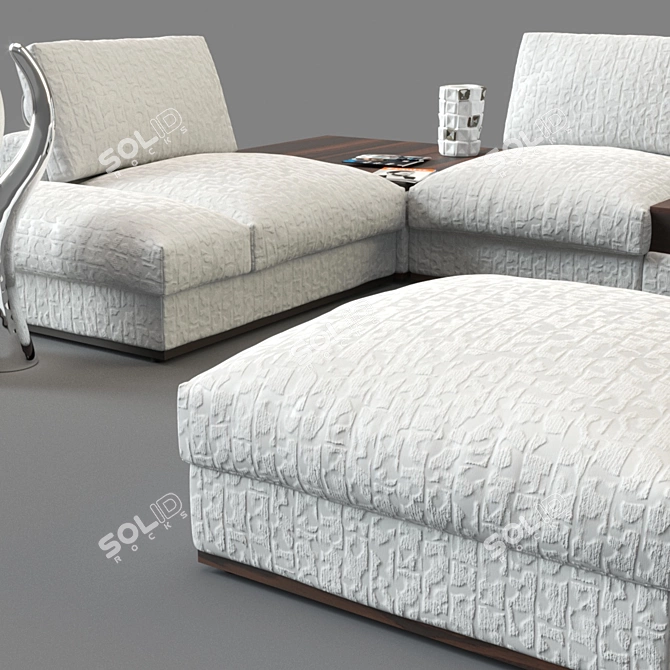 Modular Sofa: MOBEL & ZEIT ONTARIO 3D model image 2