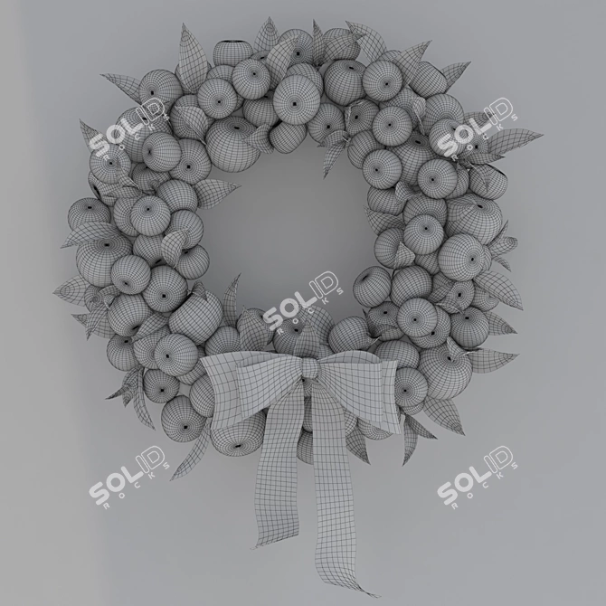 Citrus Delight Wreath 3D model image 2