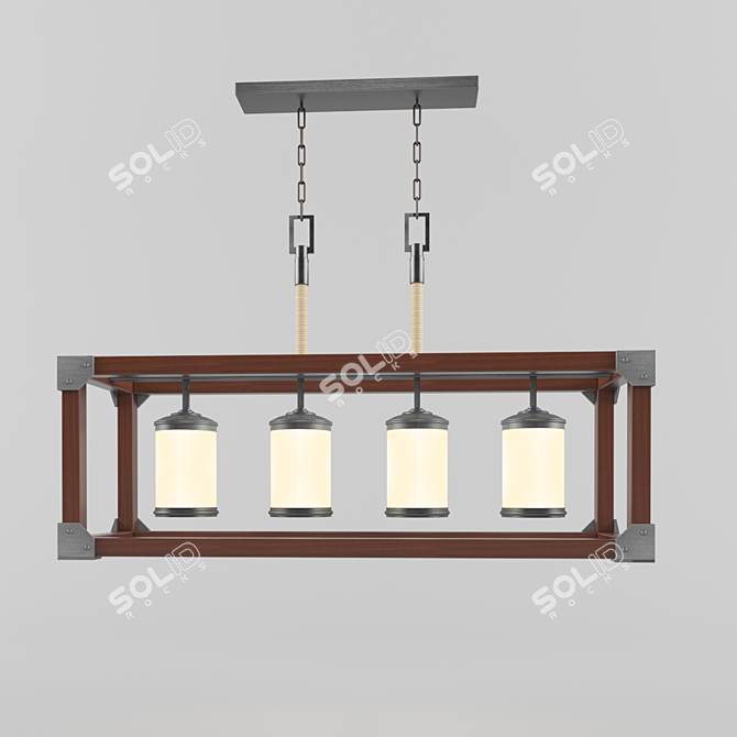 Modern LED Ceiling Light Fixture 3D model image 1