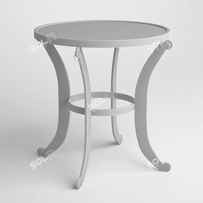 Sleek Steel Glass Magazine Table 3D model image 2