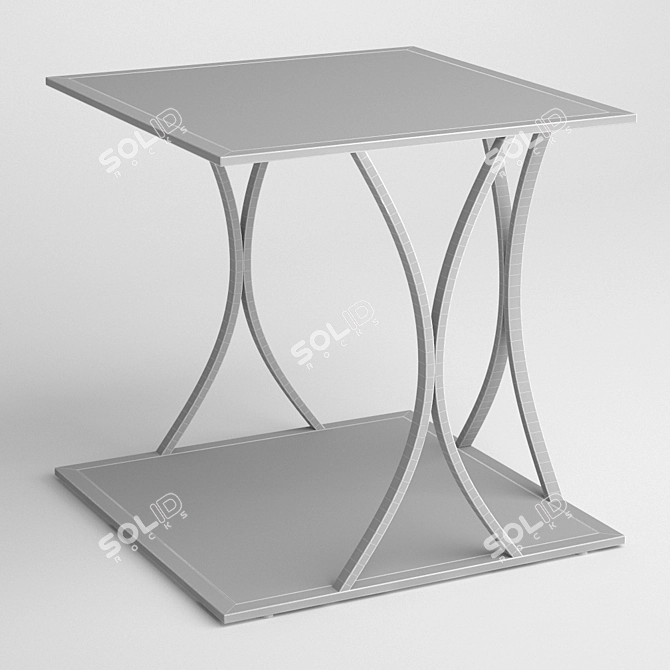 Garda Decor Glass Top Magazine Table 3D model image 2