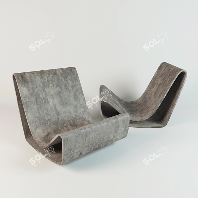 Concrete Outdoor Chair | Willy Guhl Loop Chairs 3D model image 1