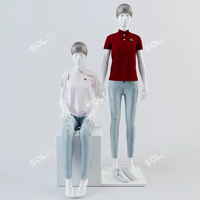 Lacoste Display Mannequin 3D model image 1