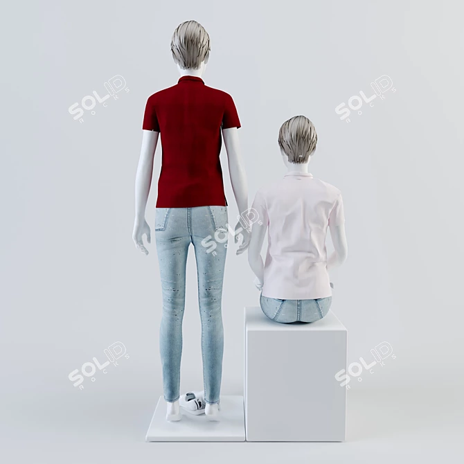 Lacoste Display Mannequin 3D model image 2