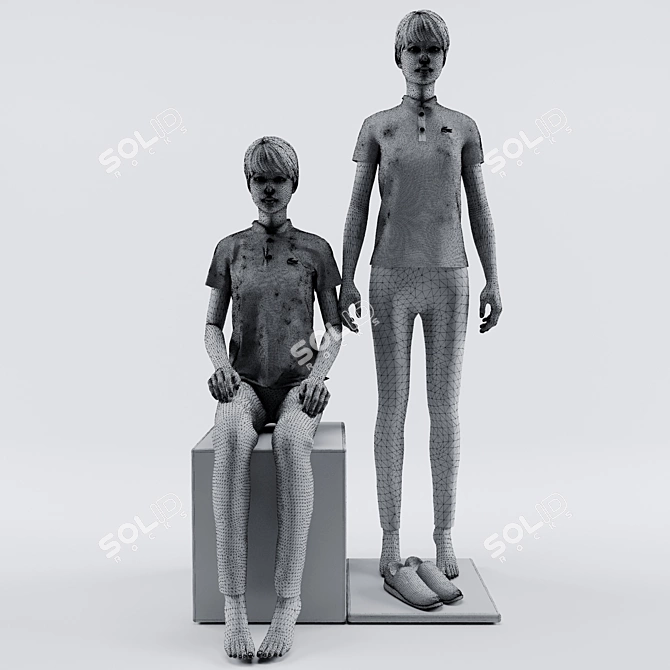 Lacoste Display Mannequin 3D model image 3