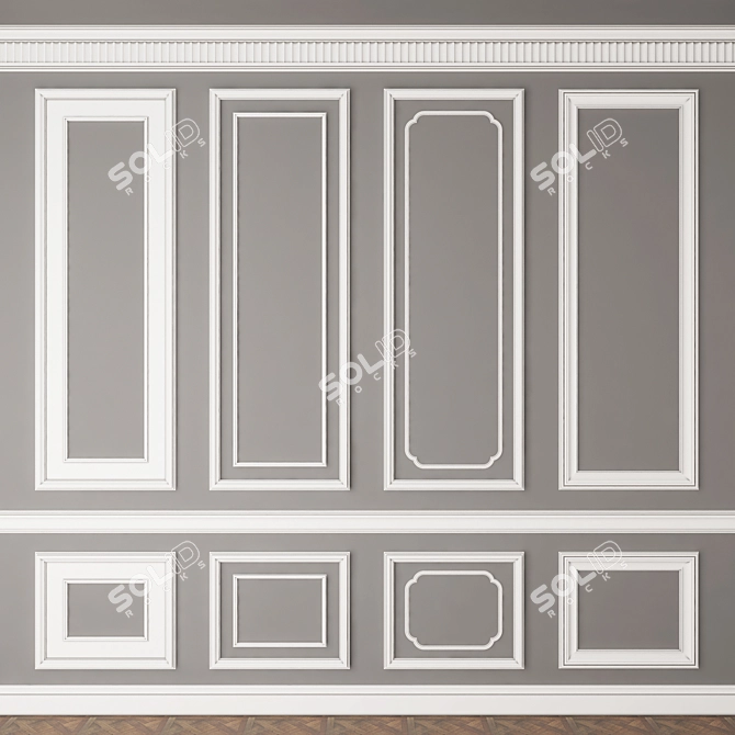 Elegant Border Trim for Decor 3D model image 1