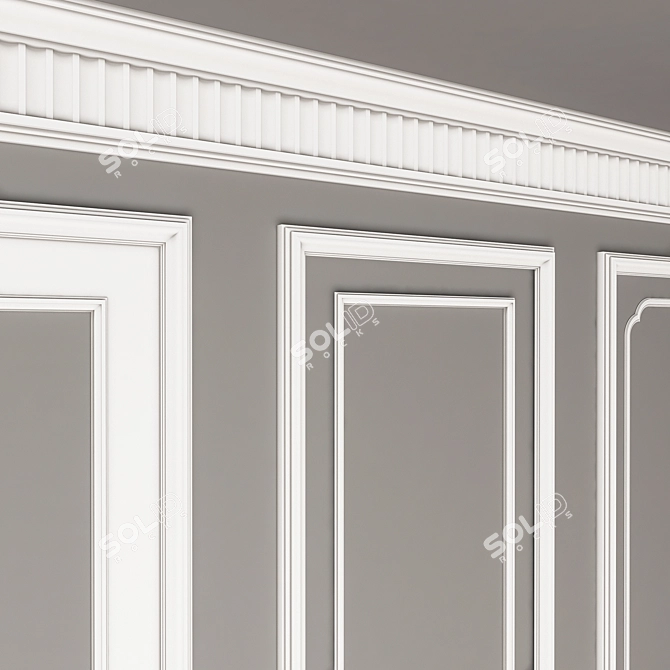 Elegant Border Trim for Decor 3D model image 2