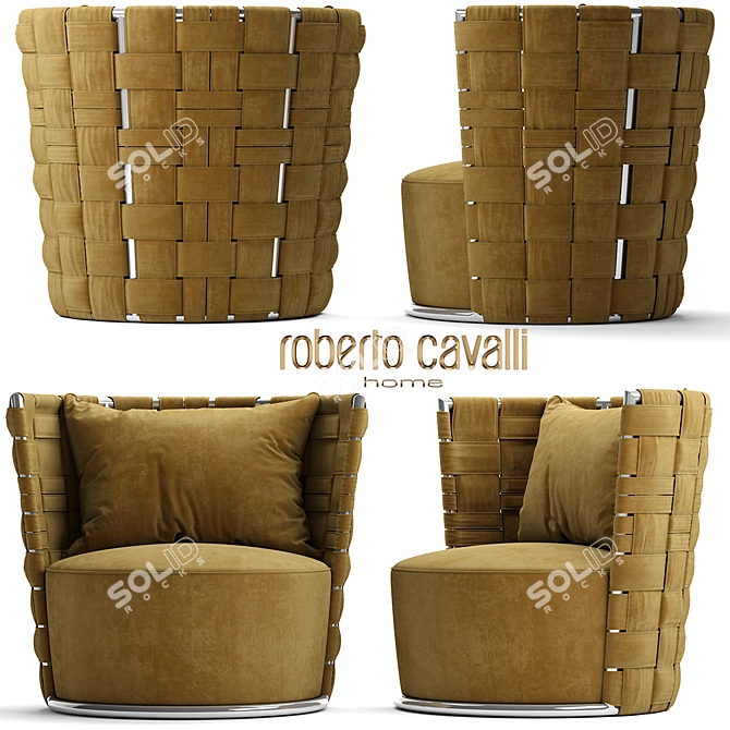 Roberto Cavalli Bell Lounge Chair 3D model image 1