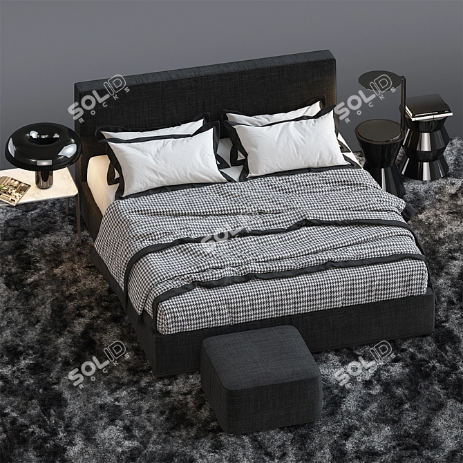 Minotti Bed: Elegant and Stylish 3D model image 2
