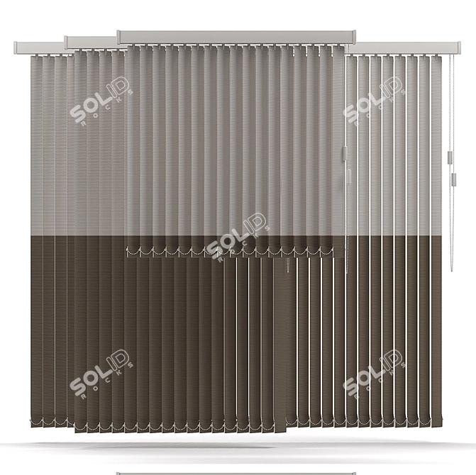 Sleek Vertical Blinds - Easy and Optimal 3D model image 3