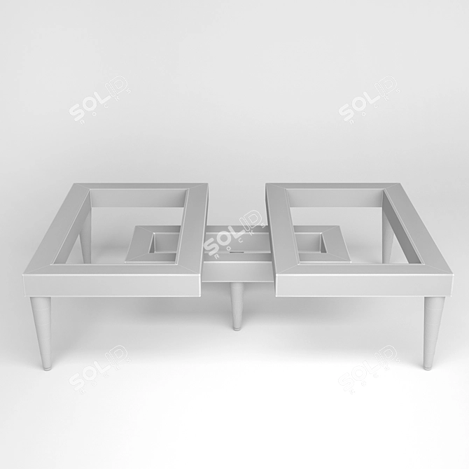 Garda Decor Glass Top Magazine Table 3D model image 2