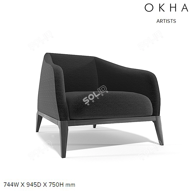 Artists' Choice Armchair 3D model image 1