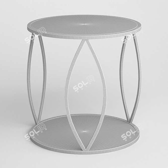 Garda Decor Magazine Table: Elegant Glass and Stainless Steel 3D model image 2