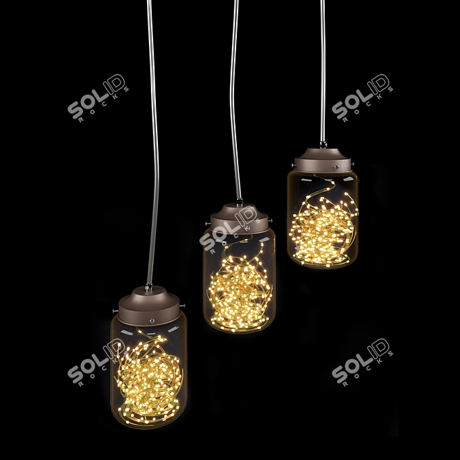 Twinkle Jars Pendant Lights 3D model image 1