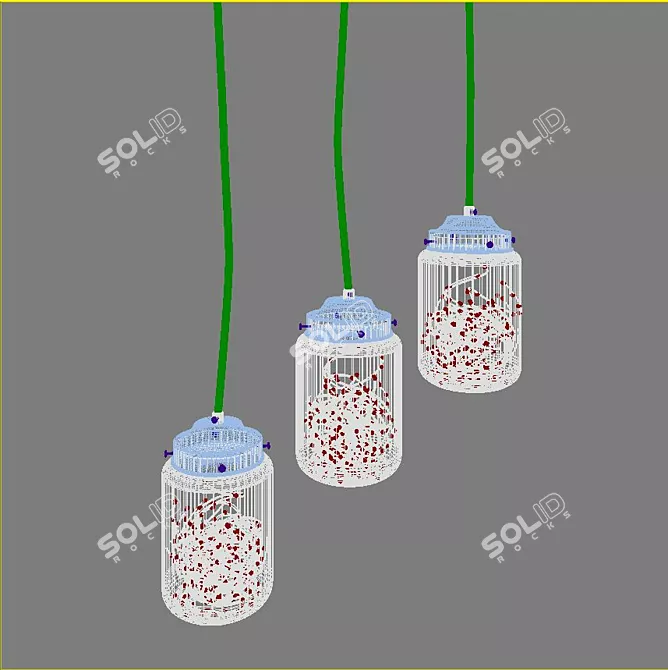 Twinkle Jars Pendant Lights 3D model image 3