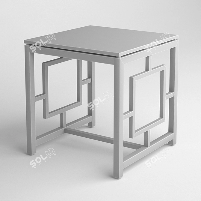 Modern Glass Magazine Table 3D model image 2