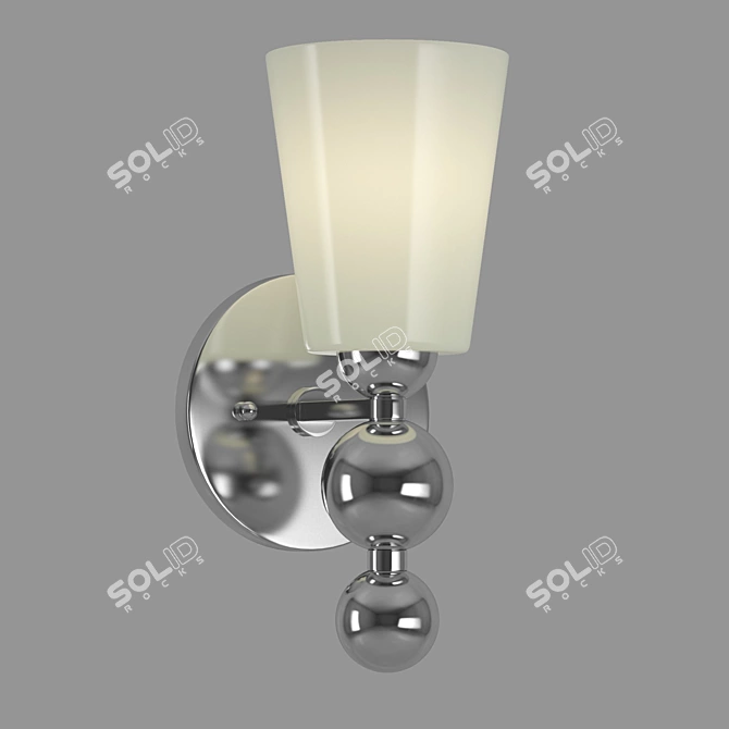 Zelda Sconce: Vintage Brass & Polished Nickel 3D model image 1