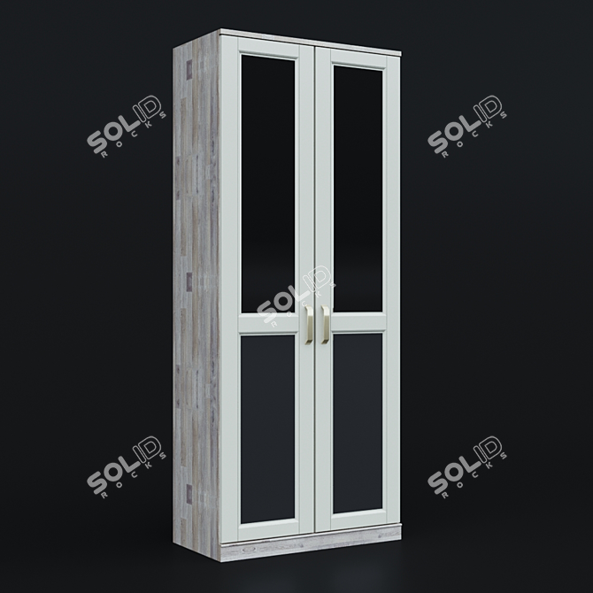 Elegant Provence Wardrobe - Sonoma Truffle 3D model image 1