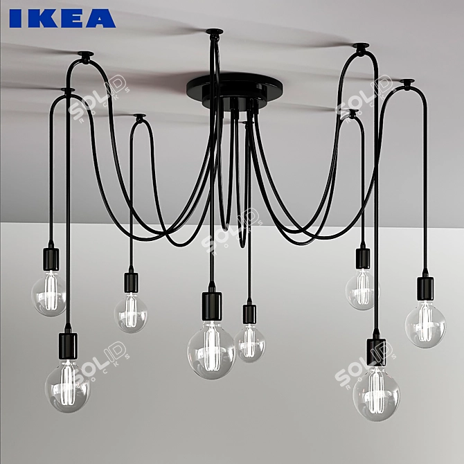Ikea Spider Lamp 3D model image 1