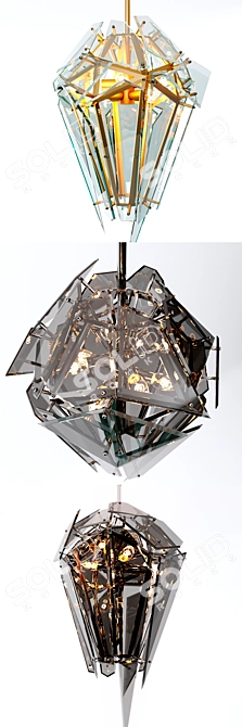Eichholtz Shard Chandelier: Elegant Lighting Fixture 3D model image 2