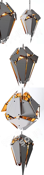 Eichholtz Shard Chandelier: Elegant Lighting Fixture 3D model image 3
