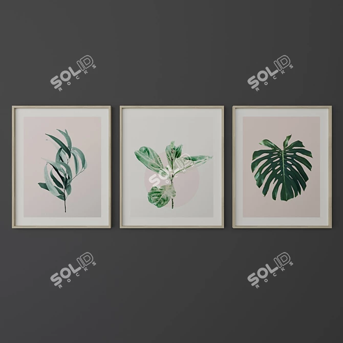 Exotic Print 3D Model Set 3D model image 3