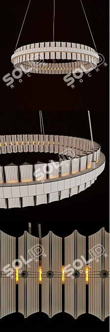 Crystal Halo Pendant Light | DeLight Collection 3D model image 3