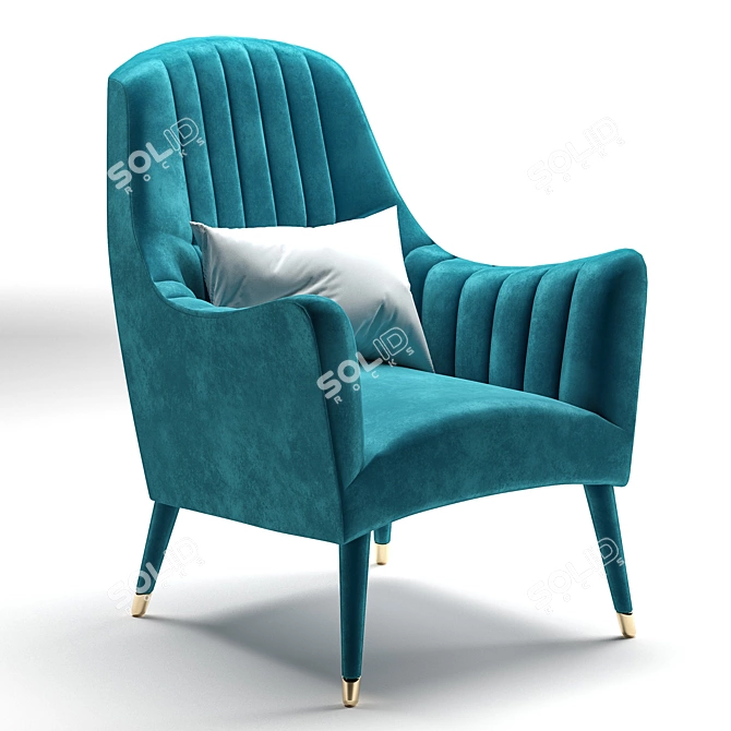 Salvador Modern Armchair 3D model image 2