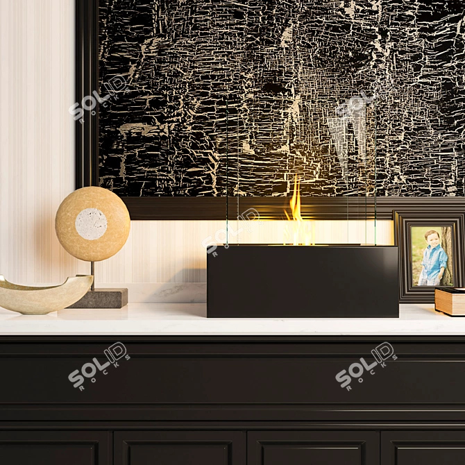 Modern Bioethanol Fireplace 3D model image 3