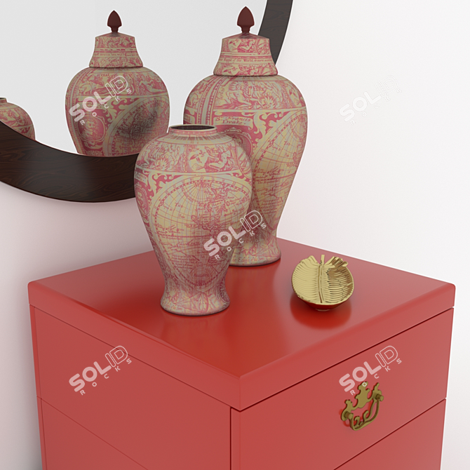 Misier ACT29-2 Bedside Cabinet Kit 3D model image 2