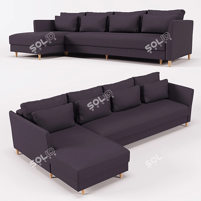 Indi DL12 Corner Sofa: Versatile and Stylish 3D model image 2