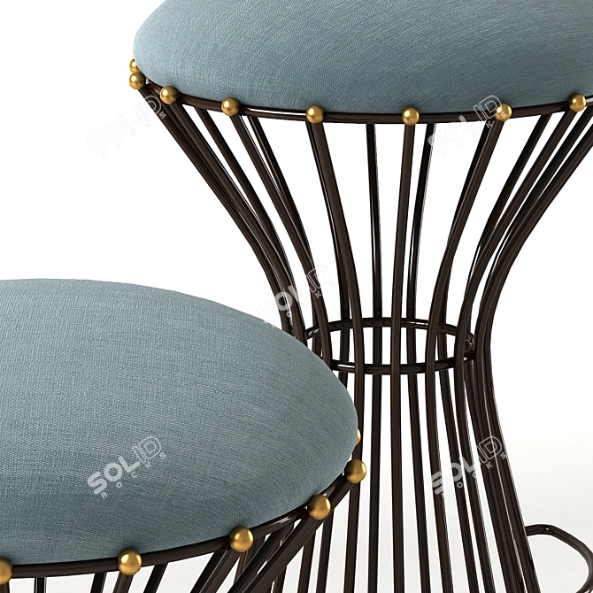 west elm Adelphi Stool: Modern and Versatile 3D model image 2