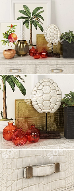 Elegant Rugiano Florida Decor Set 3D model image 2