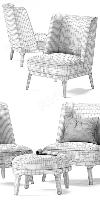 FLEXFORM Dragonfly Armchair: Modern Elegance for Your Space 3D model image 3