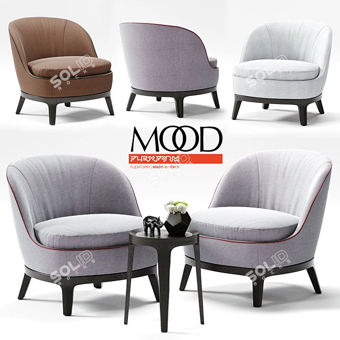 FLEXFORM Dragonfly Armchair - Modern and Stylish Furniture 3D model image 1