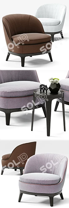 FLEXFORM Dragonfly Armchair - Modern and Stylish Furniture 3D model image 2