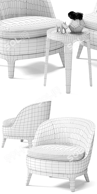 FLEXFORM Dragonfly Armchair - Modern and Stylish Furniture 3D model image 3