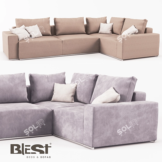 Modular Bliss: BL_101 Sofa in BKR/2TM-K-1TM/BML 3D model image 1