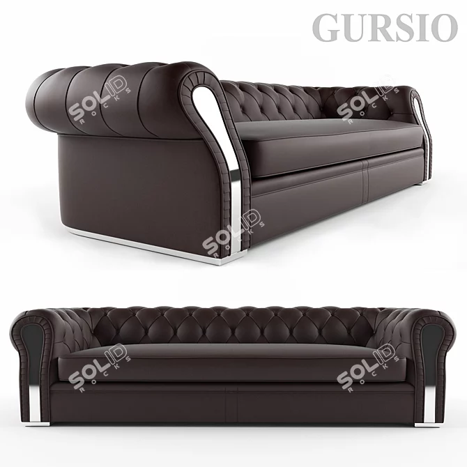 Gursio Cherry Classic Sofa 3D model image 1