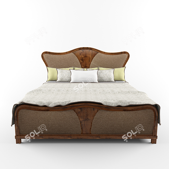 Elegant Dream Bed 3D model image 1