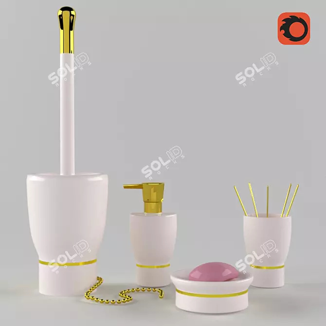 Title: Elegant Spirella Opera Bathroom Accessories 3D model image 1