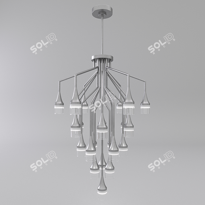  Patrona LED Chandelier: Modern Elegance Illuminated 3D model image 3