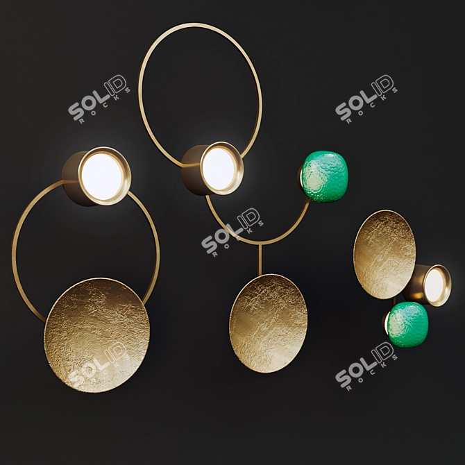 Elegant Gioielli Light Collection 3D model image 2