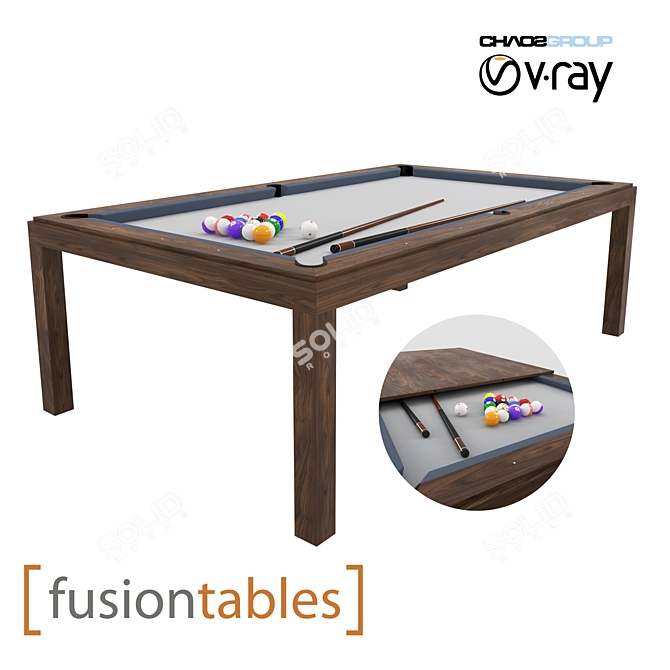 Woodline Fusion Table: Mixing Nature and Functionality 3D model image 1