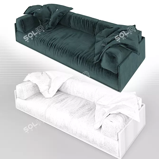 Baxter Multi-texture Sofa 3D model image 3