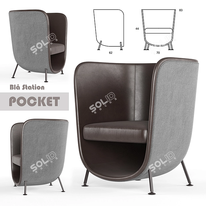 Pocket Chair | Modern Design | Stone Designs 3D model image 1