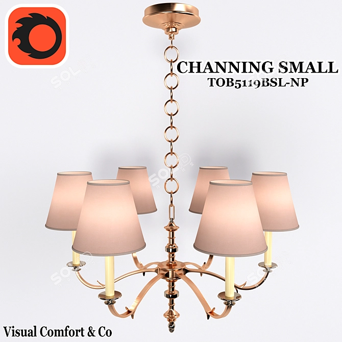 Channing Small: Modern Ceiling Light 3D model image 1